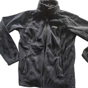 Columbia Fleece Jacket Mens Large Black Full Zip Soft Warm Outdoor Zip Pockets